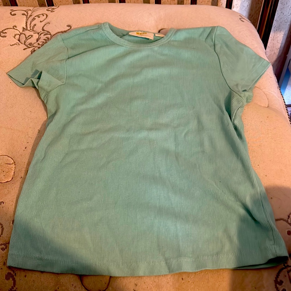 Anthropology baby tee teal blue brand new size large